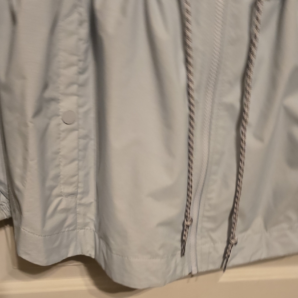 Columbia Women's Light Blue Hooded Rain Jacket - Picture 5 of 6